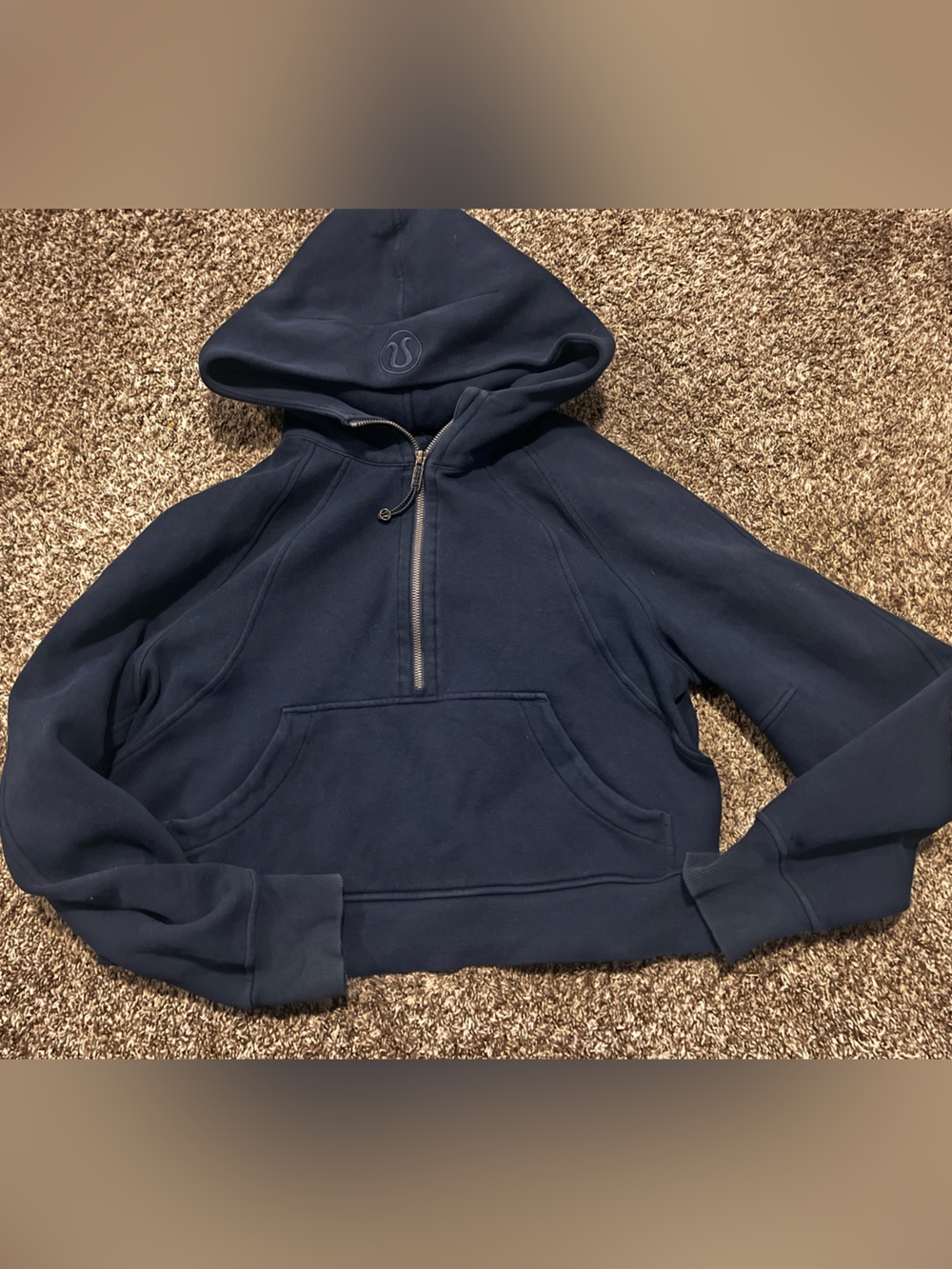 Lululemon Scuba Oversized 1/2 Zip Hoodie - True Navy - Sz XS/S